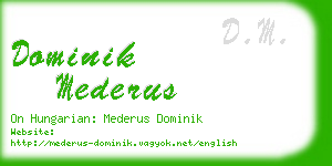 dominik mederus business card